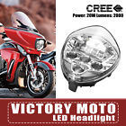 07-16 Prime1 40w Motorcycle Led Headlight Cree Chrome For Victory Cruisers Cross Models 190497144223