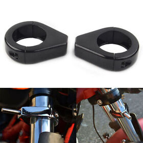 1 Pair Fork Clamp Turn Signal Clamps For Harley Softail Mount Bracket 41mm