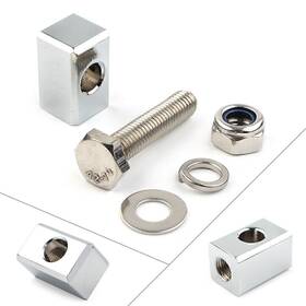 1880club 425124311915 Headlight Mounting Block Kit For Harley Custom Mount Chrome
