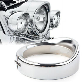 1x 7inch Headlight Passing Lights Lamp Decorate Trim Rind Visor Cover For Harley