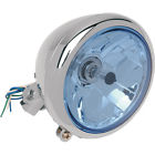 2001-0098 Drag Specialties Chrome 5-3 4 Blue Diamond Style Headlight Harley Chopper Xl