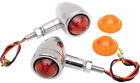 2040-0276 Drag Specialties Custom Stud Mount Bullet Marker Lights Pair Chrome