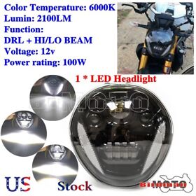 Hl-4156-bk 2100lumen Led Headlight Projector Drl Angel Eyes For Ducati Monster 821 1200 R S
