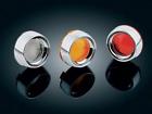 2109 Kuryakyn Deep Dish Bezels With Lenses Red For Harley Davidson