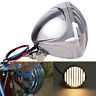 2166hlo27o7 Mall Finned Grill Headlight Fit For Harley Cafe Racer Bobber