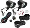 22-126 Show Chrome Highway Bar Mini Halogen Driving Light Kit Satin