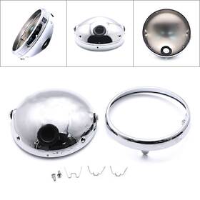 22shopde 550733797826 7 Inch Motor Headlight Housing Shell Head Lamp Bulb Bucket For Harley Softail