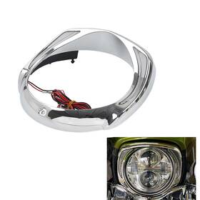 22shopde 550733884786 Led Headlight Bezel Visor Trim Ring For Harley Touring 2014 Us