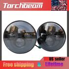 Jdx929369 2pcs 7inch 30w 4-led 6500-7000k White Light Ip67 Waterproof Led Headlights Black Us