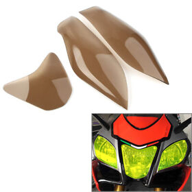 3 Pcs Front Headlight Guard Shield Screen Lens Cover For Aprilia Rsv4 2011-2014