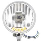 32787 United Pacific Chrome Bottom Mount Crystal Headlight Amber Led Position