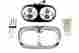 33-1100 V-twin Manufacturing Chrome Dual Led Headlamp Unit For Harley Davidson Fltr 2004-2013
