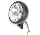 41-10090 Halogen Headlight Bottom Mount Black Chopper Bobber Dot