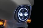 412356 Kuryakyn Orbit Vision Dot Led White Halo Harley Headlight