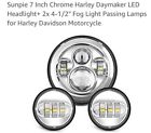 42396534 Sunpie Inch Chrome Harley Daymaker Led Headlight Fog Light Passi