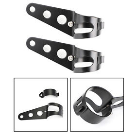 43-50mm Fork Headlight Bracket Universal Headlamp Mount Holder Motorcycle Blk Re