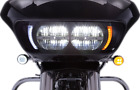 45251 Ciro Black Fang Front Headlight Bezels For Harley Road Glide
