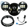 455889 Netuera Passing Lights Led Headlight Black For Touring Road King
