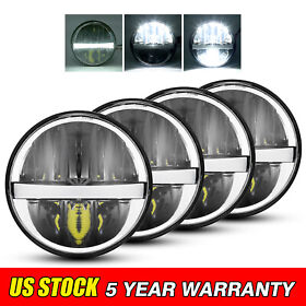 Dt92784862341 4pcs 5 3/4inch 5.75inch Projector Led Headlights Hi Low Sealed Beam Halo Ring Drl Lamp