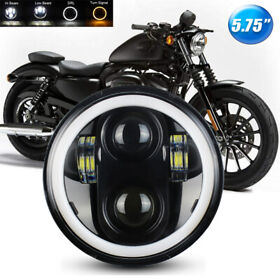 Rit5y0101 5-3/4 5.75inch Led Headlight With Halo Drl For Harley-davidson Dyna Wide Glide Fxdwg