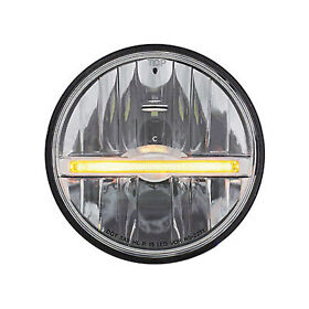 5 3/4 Led Headlight Headlamp With Amber Drl Center Light Bar For Harley Motorcycle