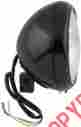 Tr-666815 5052229 Bikers Choice 7in Headlight With Block Patterned Lens 60 55w H4 Bulb Black