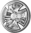59-0442 T50x00 Adjure 5 3 4in Diamond Cut Iron Cross Headlight