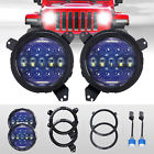 651354984845 Jeep Wrangler Jl Adjustable Bracket Round Led Headlights