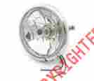 666802 Biker S Choice 5 3 4 Chrome Motorcycle Halogen Headlight Clear Lens High Beam Indicator
