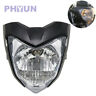 Fzer150 667760093040 Unbranded Black Motorcycle Headlight With Bulb Assembly For