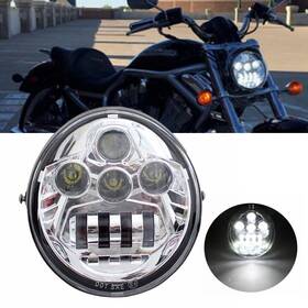 Us-hl-310-ch 667motorparts For Harley Street Rod V-rod Vrsc Vrscr Vrscf 2002-17 Led Headlight With Dot