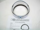 69738-05 Chrome Visor Style Headlamp Trim Ring Bezel Harley Sportster Softail
