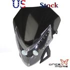 699967316400 Unbranded Universal Motorcycle Led Streetfighter Black Headlight Head Lamp Fairing Signals