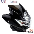 699972895082 Oncemore Universal Motorcycle Headlight Demon Fairing Headlamp Black 35w Fit Streetbike