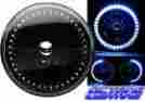 7-h4-40led-500-blk-w-harley Octane Lighting 7 Halogen Motorcycle White Halo Ring H4 Light Bulb Black Headlight For Harley