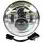 75w-7led-chrome Top Led 7 Chrome Round Projector Daymaker Hid Hi Lo Headlight For Harley-davidson