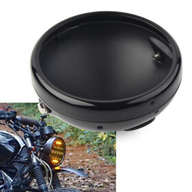 7inch Inch Front Led Headlight Mounting Housing Bracket Lamp Cover Black Motorcycle