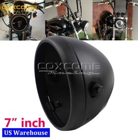 Hl-394-mb 7inch Inch Motorcycle Headlight Housing Cover Shell For Dyna Chopper Bobber Custom