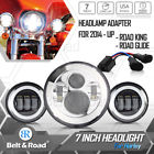 A03hl701nsa05hnh4h11a03fl501ybbra Belt Road Led Harley Chrome Headlight Dual Beam 6483208495085