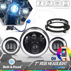 A03hl700bbbra A03hl702gb A05hn002hl A03fl502yb Belt Road Harley Led Rgb Headlight Projector Halo 712640106379
