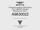 A9630022 Triumph Oem Mirror For Scrambler Models