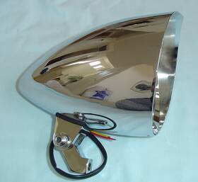 Thl5 Ace Billet Corp T-6 Alum. Harley -custom Bikes Inch Hoodlum Headlight Single