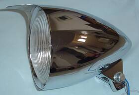 Thl6 Ace Billet Corp T-6 Alum. Harley -custom Bikes Inch Trival Spear Headlight Single