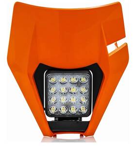 0025106 Acerbis Led Vsl Headlight 16 Orange For Ktm 300 Xc-w Tpi 2024 Enduro Dual Sport