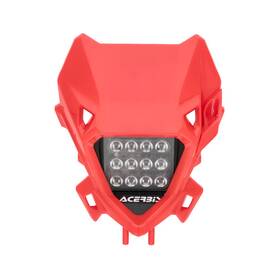 29867-80004 Acerbis 2986780004 Headlight Mask - Red Motorcycle Dirt Bike