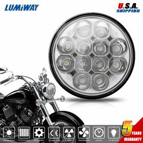 1001w-0425-1p Ad-autopartszone 5.75 Inch 5 3/4 Round Led Headlight Sealed Projector High/low Beam For Motorcycle
