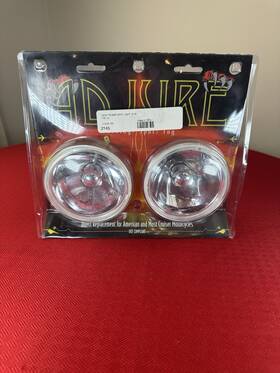 2001-0138 Adjure Inc. New Tri-bar Spot Light 4.5 Inch Pair Harley Davidson Replacement Dot Cruiser