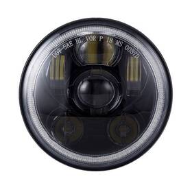 5.75hlh Advan Black Advanblack 5-3/4 Inch Led Headlight For Harley St Fairings
