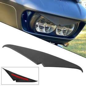 Ta0475 Aftermarket Headlight Mean Mug Bezel Eyebrow Eyelid Trim For Harley Road Glide Fltru 2015-up