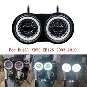 Wm-bh-01 Akmties Motorcycle Led Dual Headlight Hi-low Beam Drl For 2003-2010 Buell Xb9s Xb12s